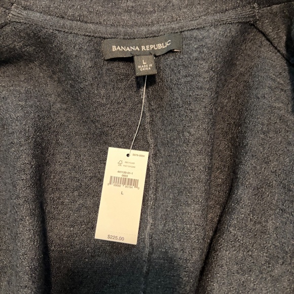 Banana Republic Mens Charcoal Grey Sweater Sport Coat Size Large - NWT - Picture 4 of 4